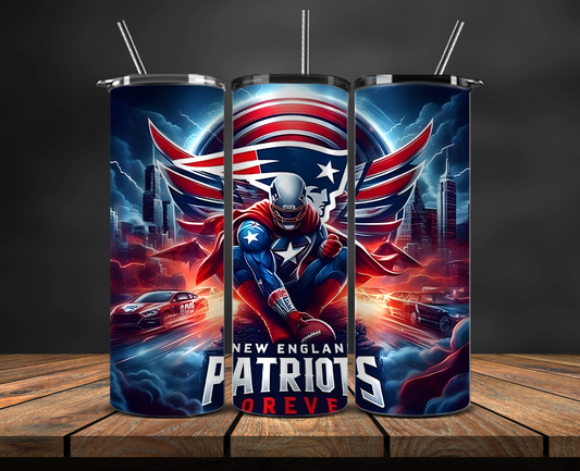 New England Patriots Tumbler Wrap, NFL Trendy Tumbler 01