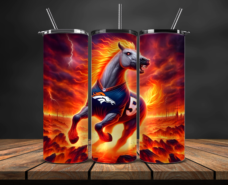 Denver Broncos Tumbler Wrap, NFL Trendy Tumbler 01