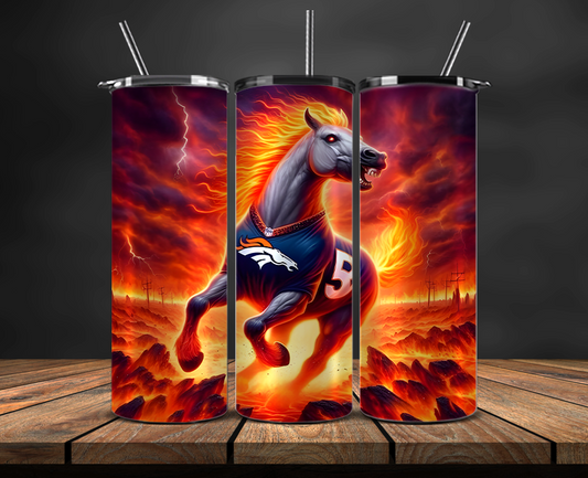 Denver Broncos Tumbler Wrap, NFL Trendy Tumbler 01