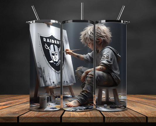 Las Vegas Raiders Tumbler Wrap, NFL Trendy Tumbler 01