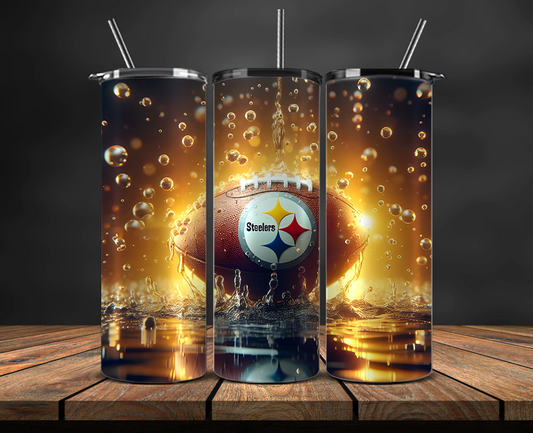 Pittsburgh Steelers Tumbler Wrap, NFL Trendy Tumbler 01