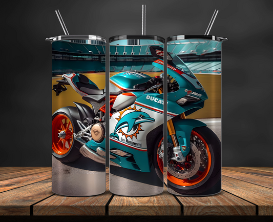 Miami Dolphins Tumbler Wrap, NFL Trendy Tumbler 21