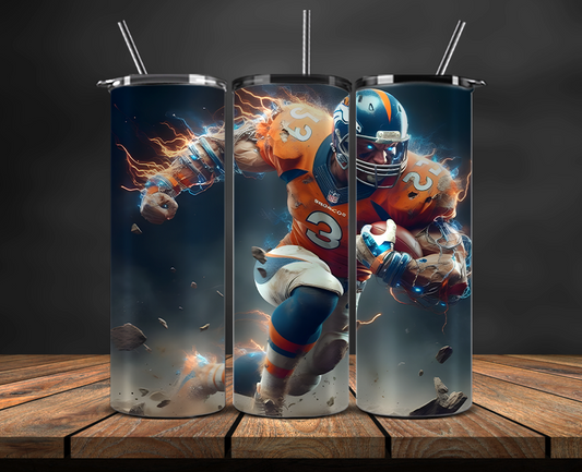 Denver Broncos Tumbler Wrap, NFL Trendy Tumbler 21