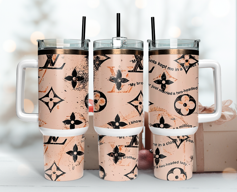 LV Tumbler Wrap 40oz,Tumbler Wrap with Logo Fashion - Instant PNG File 21