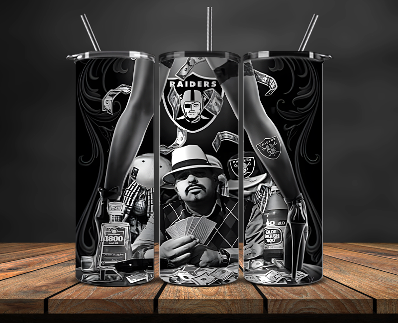 Las Vegas Raiders Tumbler Wrap, NFL Trendy Tumbler 21