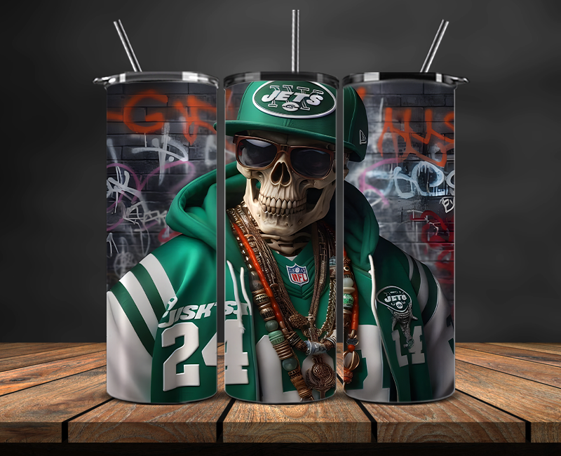 New York Jets Tumbler Wrap, NFL Trendy Tumbler 22