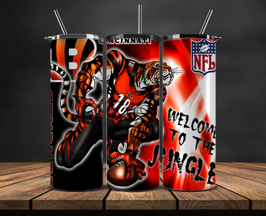 Cincinnati Bengals Tumbler Wrap, NFL Trendy Tumbler 22