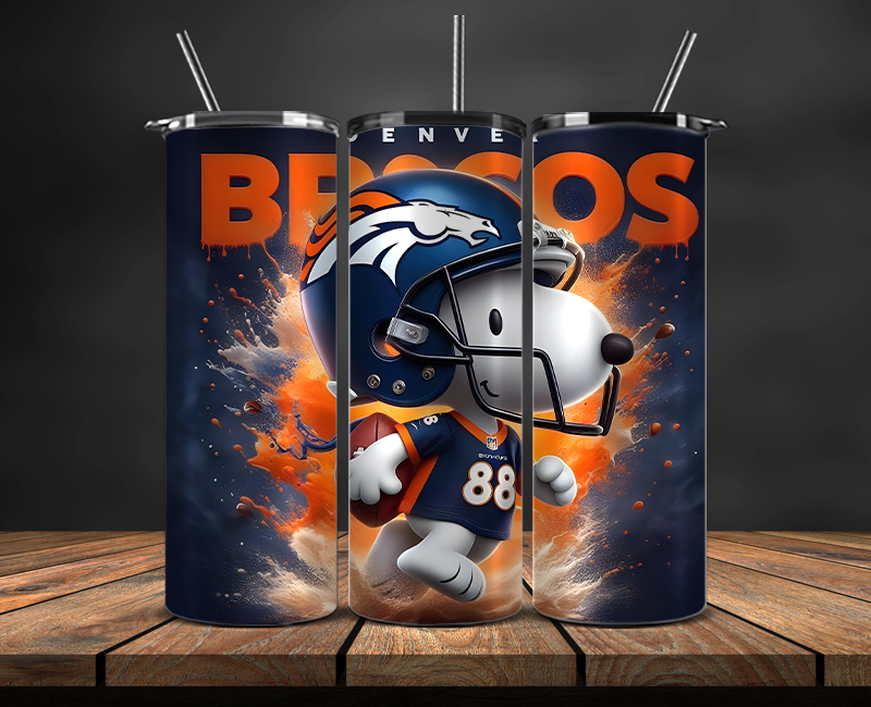 Denver Broncos Tumbler Wrap, NFL Trendy Tumbler 22