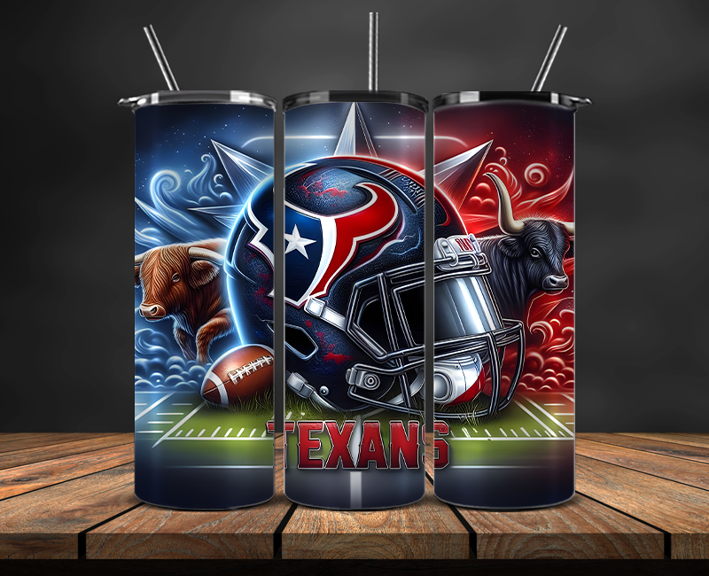Houston Texans Tumbler Wrap, NFL Trendy Tumbler 23