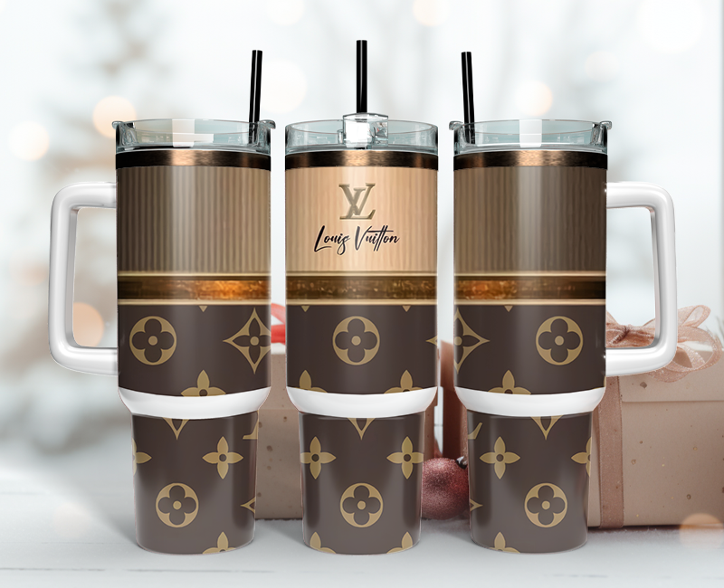 LV Tumbler Wrap 40oz,Tumbler Wrap with Logo Fashion - Instant PNG File 23