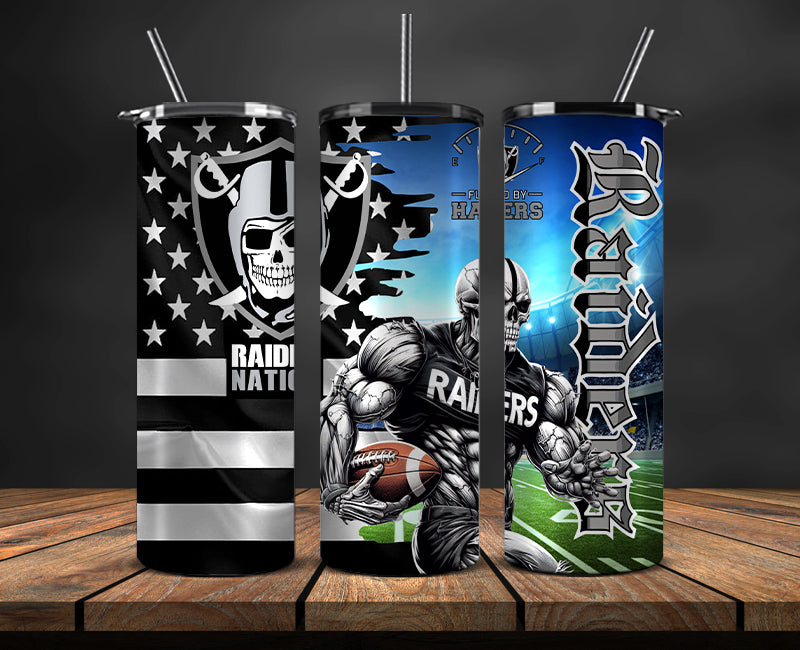 American football themed tumbler wrap design for 20oz skinny tumbler, sports fan style