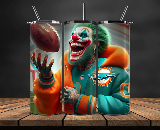 Miami Dolphins Tumbler Wrap, NFL Trendy Tumbler 23