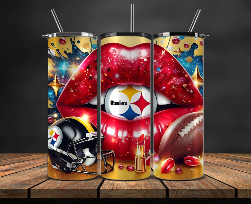 Pittsburgh Steelers Tumbler Wrap, NFL Trendy Tumbler 23