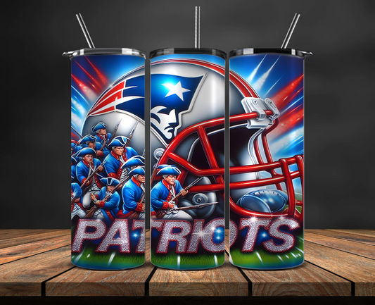New England Patriots Tumbler Wrap, NFL Trendy Tumbler 24