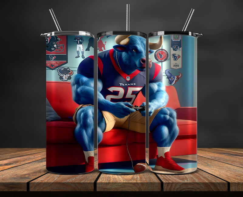 Houston Texans Tumbler Wrap, NFL Trendy Tumbler 24
