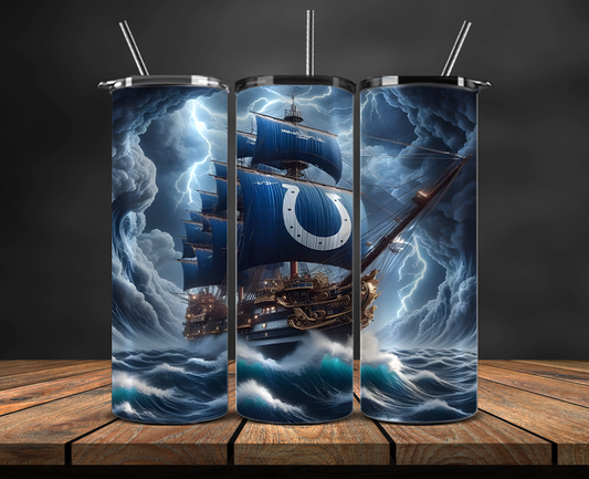 Indianapolis Colts Tumbler Wrap, NFL Trendy Tumbler 24