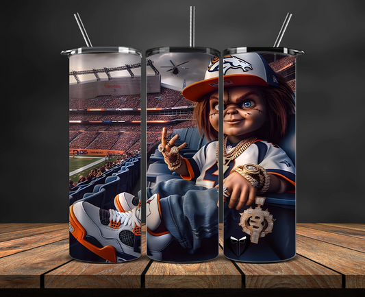 Denver Broncos Tumbler Wrap, NFL Trendy Tumbler 24