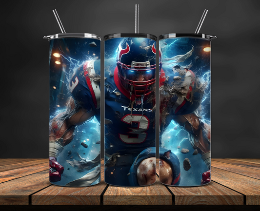 Houston Texans Tumbler Wrap, NFL Trendy Tumbler 26