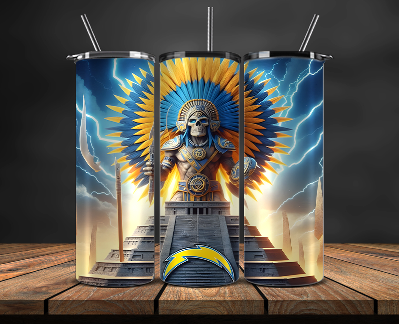 Los Angeles Chargers Tumbler Wrap, NFL Trendy Tumbler 26