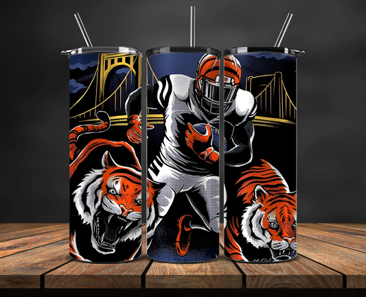 Cincinnati Bengals Tumbler Wrap, NFL Trendy Tumbler 27