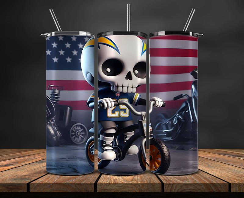 Los Angeles Chargers Tumbler Wrap, NFL Trendy Tumbler 27