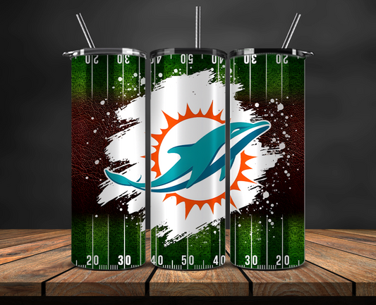 Miami Dolphins Tumbler Wrap, NFL Trendy Tumbler 27