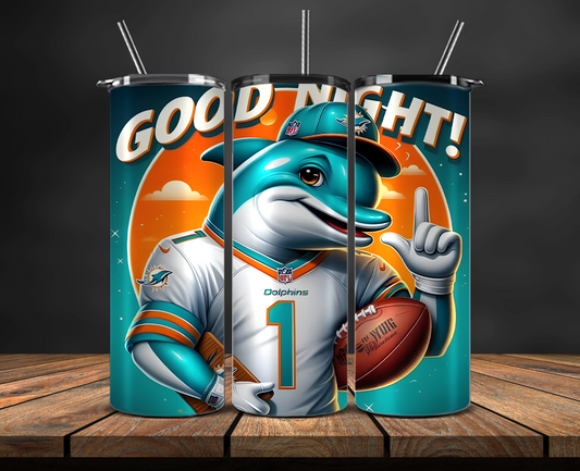 Miami Dolphins Tumbler Wrap, NFL Trendy Tumbler 28