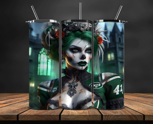 New York Jets Tumbler Wrap, NFL Trendy Tumbler 02