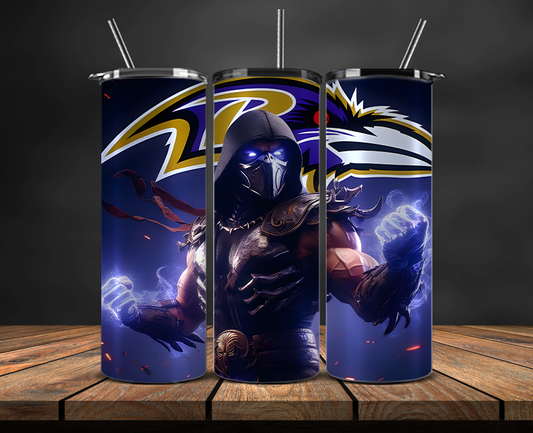 Baltimore Ravens Tumbler Wrap, NFL Trendy Tumbler 02