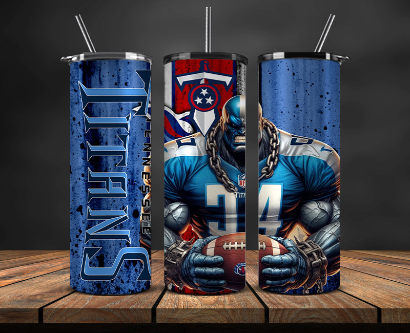 American football themed tumbler wrap design for 20oz skinny tumbler, sports fan style