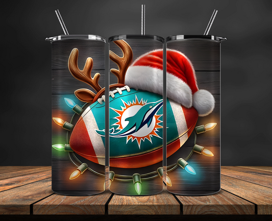 Miami Dolphins Tumbler Wrap, NFL Trendy Tumbler 31
