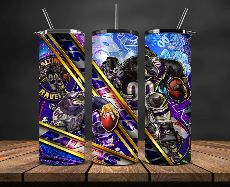 American football themed tumbler wrap design for 20oz skinny tumbler, sports fan style