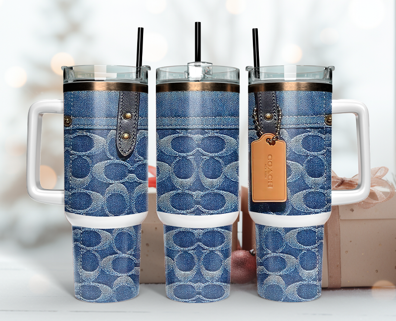 Coach Tumbler Wrap 40oz,Tumbler Wrap with Logo Fashion - Instant PNG File 36