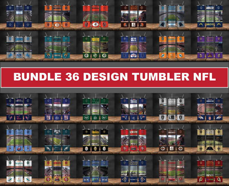 Nfl Stadiums Tumbler Wraps Bundle 37
