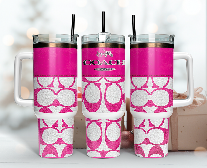 Coach Tumbler Wrap 40oz,Tumbler Wrap with Logo Fashion - Instant PNG File 37