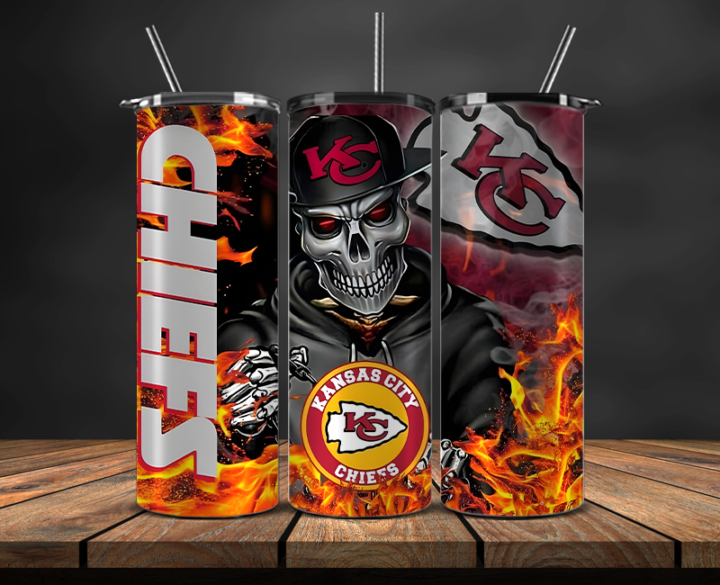 Kansas City Chiefs Tumbler Wrap, NFL Trendy Tumbler 03