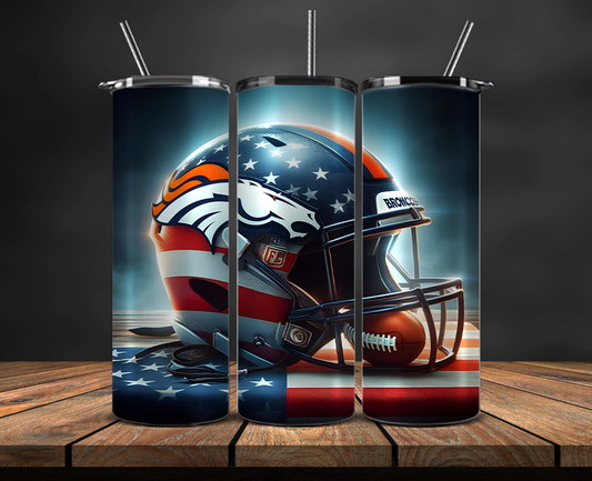 Denver Broncos Tumbler Wrap, NFL Trendy Tumbler 03