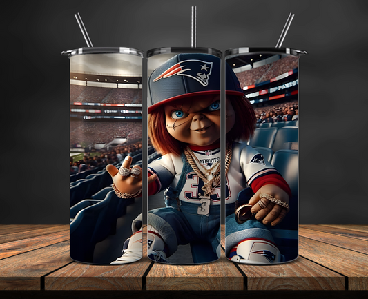 New England Patriots Tumbler Wrap, NFL Trendy Tumbler 03