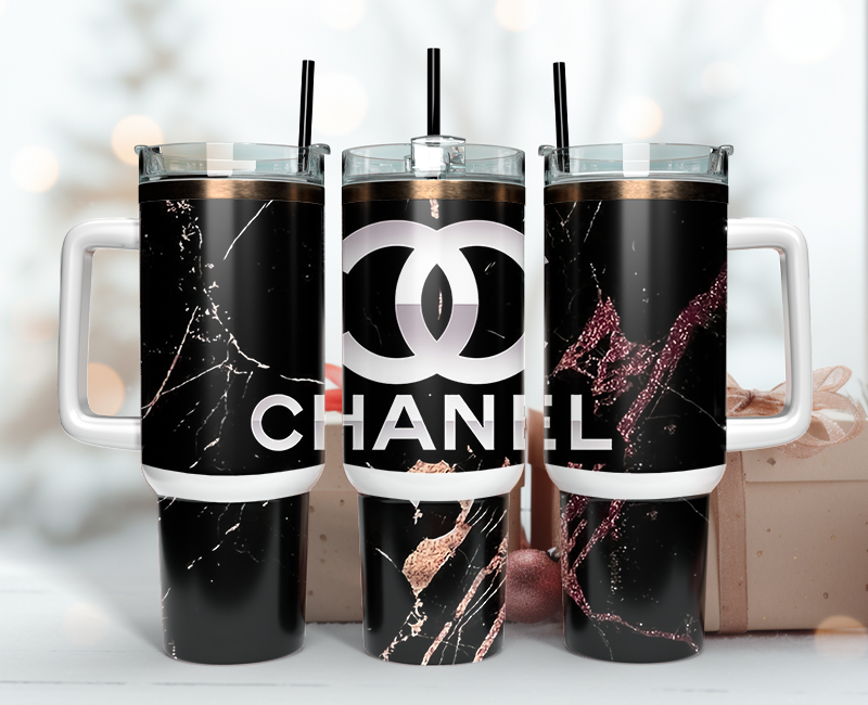 Chanel Tumbler Wrap 40oz,Tumbler Wrap with Logo Fashion - Instant PNG File 03