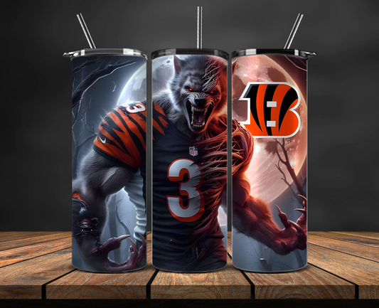 Cincinnati Bengals Tumbler Wrap, NFL Trendy Tumbler 03