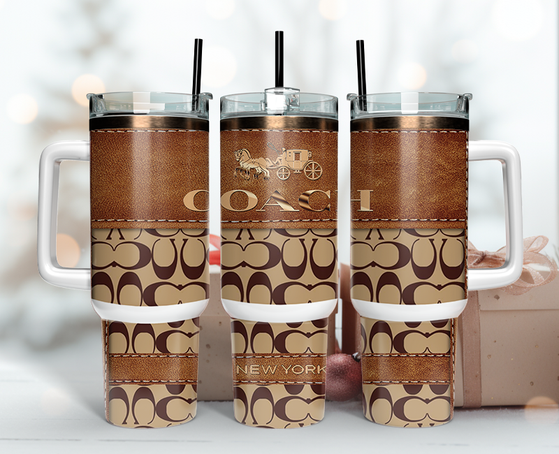 Coach Tumbler Wrap 40oz,Tumbler Wrap with Logo Fashion - Instant PNG File 41