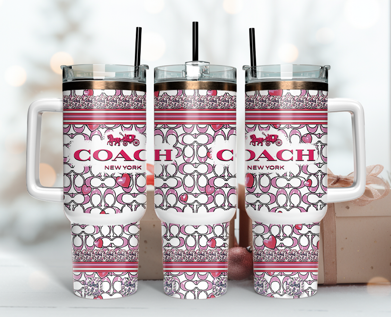 Coach Tumbler Wrap 40oz,Tumbler Wrap with Logo Fashion - Instant PNG File 43