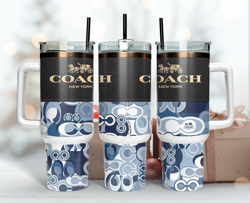 Coach Tumbler Wrap 40oz,Tumbler Wrap with Logo Fashion - Instant PNG File 47
