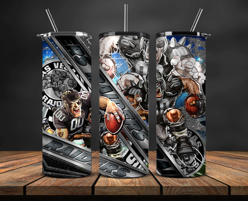 American football themed tumbler wrap design for 20oz skinny tumbler, sports fan style