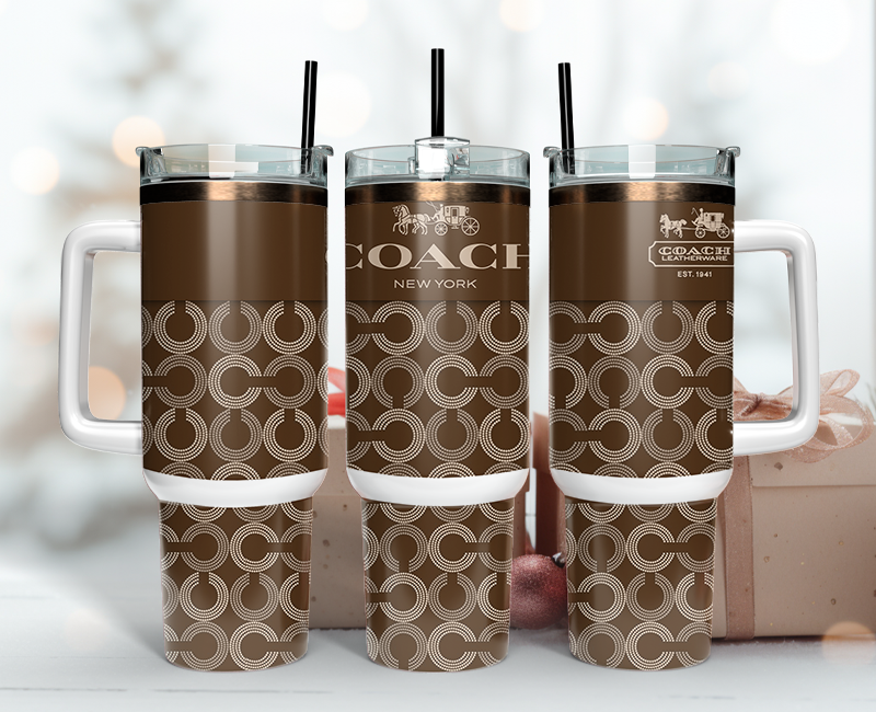 Coach Tumbler Wrap 40oz,Tumbler Wrap with Logo Fashion - Instant PNG File 49
