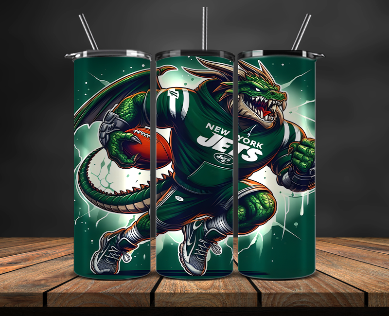 New York Jets Tumbler Wrap, NFL Trendy Tumbler 04