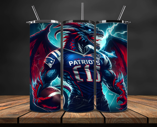 New England Patriots Tumbler Wrap, NFL Trendy Tumbler 04