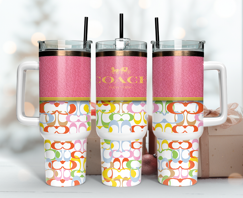 Coach Tumbler Wrap 40oz,Tumbler Wrap with Logo Fashion - Instant PNG File 52