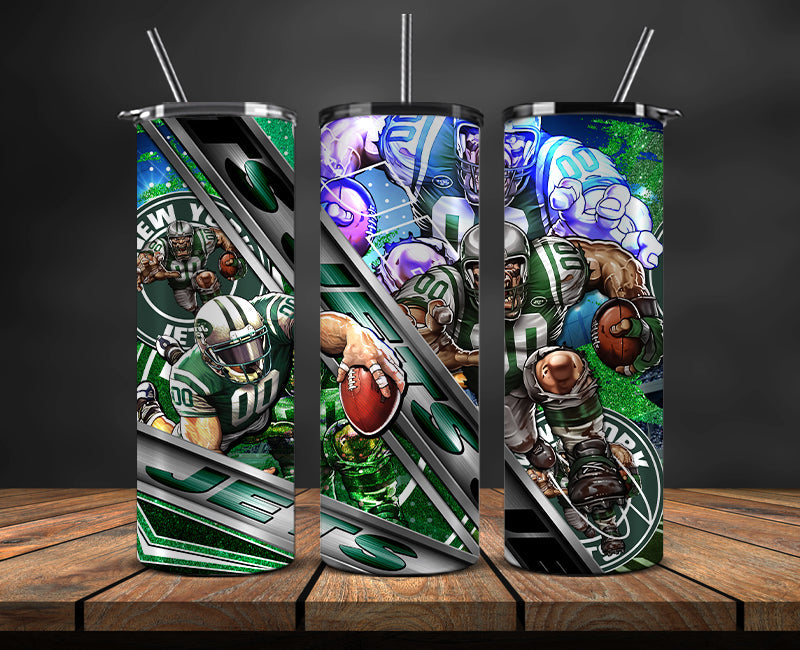 American football themed tumbler wrap design for 20oz skinny tumbler, sports fan style