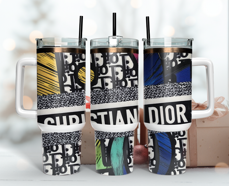 Christian Dior Tumbler Wrap 40oz,Tumbler Wrap with Logo Fashion - Instant PNG File 05